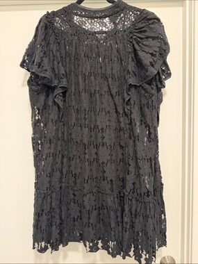 Isabel Marant Étoile Black Floral Lace Mini Dress size 40